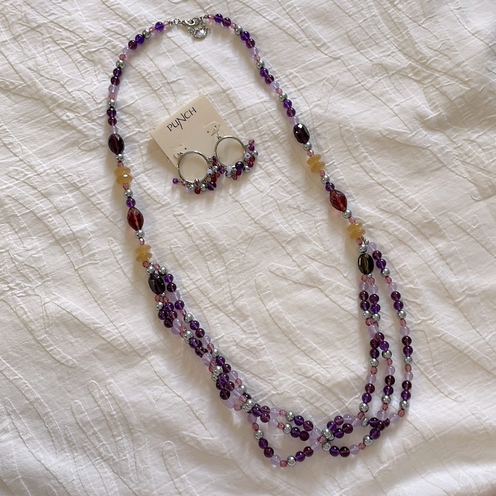 Necklace and earrings
